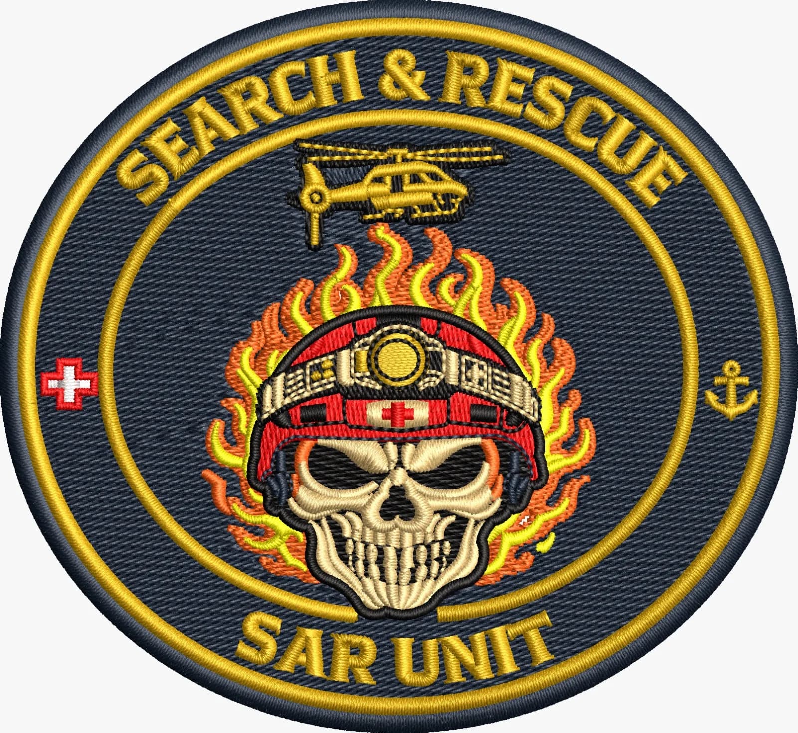 Search Rescan Patch embroidered patch design, size 3.5x2.5 inch