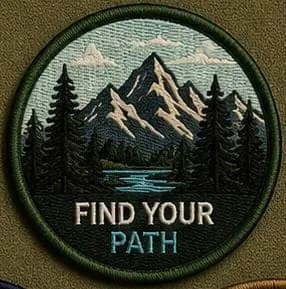 Find Your Path Patch embroidery design preview