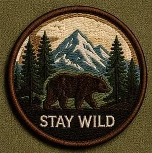 Stay Wild Patch embroidery design preview
