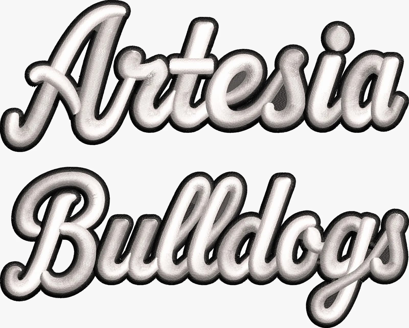 3D puff embroidery digitizing sample on cap